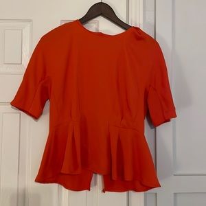 H&M Orange Peplum Top